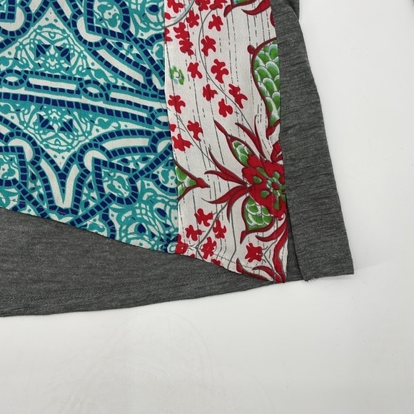 One September Anthropologie Women's Multicolor Patchwork Top size P/Small - Picture 5 of 8